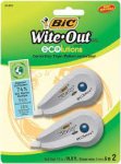 BIC Wite-Out Brand ECOlutions Correction Tape, 1/5 x 237 in, Pack of 2