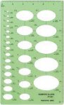 Pacific Arc Isometric Ellipse Guide Template, 27 Total Ellipse from 1/8 Inch to 2 Inch with Inch Graduations
