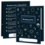 Chalkboard Motif Homework Folders - 12/pkg