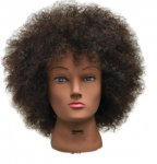 Naomi Afro Manikin, 20" Brown, 100% Human Hair, Celebrity E700