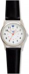 Nursing Heart Watch:  Black Band, Men's basic easy-read dial with military time and water resistant construction (#918600)