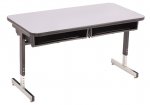 24 X 48" Artco-Bell Two Student Desk, Double Book Box, Adjustable Height, Laminate Top - 1911