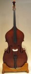 String Bass Outfit - Size 3/4 Shen, All plywood, maple veneer top, ebony fingerboard, painted purfling with padded bag and FG French bow, 41-1/4" string length, Bridge must be properly fitted with correct radius, String grooves lubricated with graphite, N