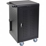 Luxor LLTM30-B Mobile charging Chromebook cart 4" casters - 2 shelves hold 15 chromebooks and 1 shelf
