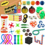 Oyrgcik 40 Pack, 40 Pack Sensory Fidget Toys Set, Stress Relief and Anti-Anxiety Tools Bundle for Kids Adults