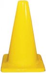 11" X 6" H Large Disc Cone - Yellow - 12/Set