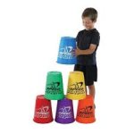 10.5"H x 9"D Jumbo Stacks Cups, 3 Colors - 36/Set