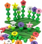 Alphabet Learning Toys Peg Board Set - Flower Garden Building Toy, 58 Pieces