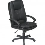 Work Smart Black Eco Leather Executive Office Chair - EC22070-EC3