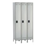 3 Column Single Tier Locker, 36 X 18 X 78" – Safco 5525TN