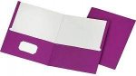 2 Pocket Folders, 8-1/2 x 11, 25/Box - Purple