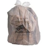 33 X 40 Compostable Can Liner, HD 13 Microns, 33 Gallon - 250/Case - GREEN