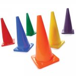 28" Game Cones, Colored: Orange, Yellow, Red, Blue, Green And Purple - 6/Set