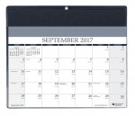 16 Month Calendar with Vinyl Holder and Punched Tab for Hanging, 8-1/2 X 11 In., Sept - Dec, Black