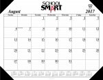 17 Month Academic Desk Pad, Refillable Calendar, 22 X 17 In., Aug - Dec
