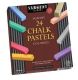 Square Pastels, Chalk Sargent Artist, Assorted Colors - 24/Set