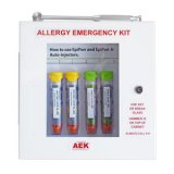 The Original Allergy Emergency Kit, Wall-Mounted Cabinet with Lock and Breakaway Glass Window, 13 X 13 X 4" - 91616