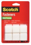 Scotch Hook and Loop Multi-Purpose Fastener for Indoor/Outdoor, 7/8 W X 7/8 L in, 1 lb, White, Pack of 24