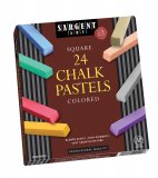Square Pastels, Chalk Assorted Colors - 24/Box