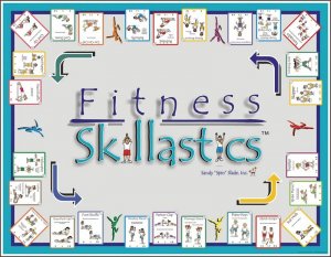 Fitness Skillastics Game Board & Supplies (Grades 1 - 8) Includes: PVC Activity Mat, 6 Dice, 6 Beanbags, 6 Mini Game Mats, Instruction Manual And Storage Bag