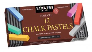 Square Pastels, Chalk Assorted Colors - 12/Box