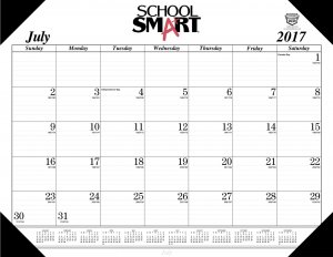 14 Month Desk Pad Calendar Refill, 22 X 17 In., Jul - Aug