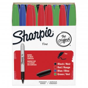 Sharpie Fine Permanent Markers, Assorted Colors, Set of 36