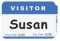 Adhesive Visitor Name Badge Labels, 100/Box
