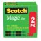 1/2 X 1296" Scotch Magic Invisible Tape, 1" Core, Matte Clear - 2/Pkg